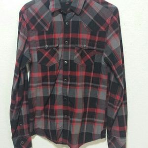 Guess snap button down long sleeve